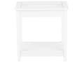 Miniatyrbillede 6 af 10: Hvid Glasbordplade 57 x 40 cm med Hylde Skandinavisk Stil