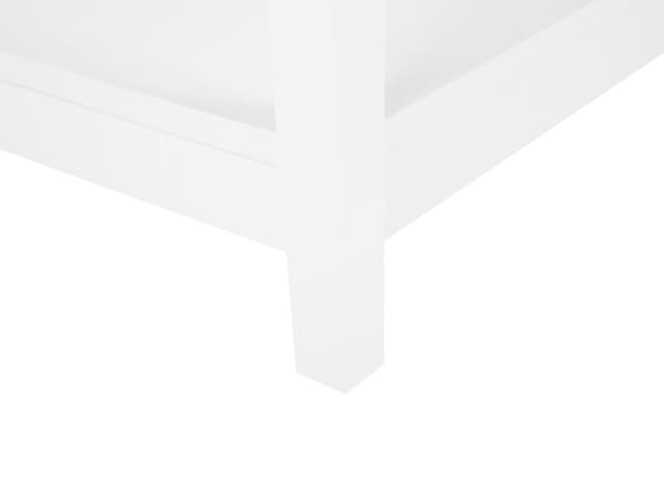 Hvid Glasbordplade 57 x 40 cm med Hylde Skandinavisk Stil