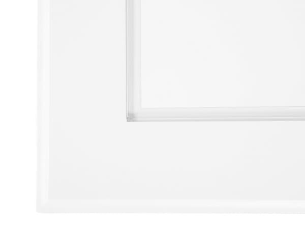 Hvid Glasbordplade 57 x 40 cm med Hylde Skandinavisk Stil