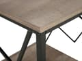 Miniatyrbillede 6 af 8: Sidebord Mørkt Træ Sort Metal 56 x 56 cm Moderne Rustik Industriel Design til Stue Tilbehør Hjørnebord Indretning Stuemøbel