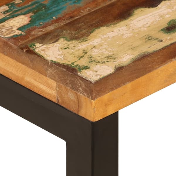 vidaXL Soffbord 100x50x35 cm massivt återvunnet trä och stål