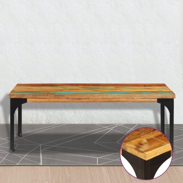 vidaXL sofabord 100x60x35 cm massivt genbrugstræ