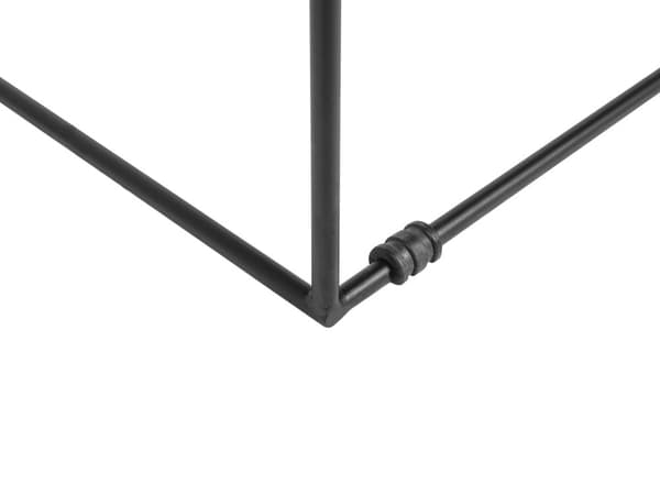 Sidebord sort metal firkantet plade med et moderne look
