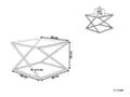 Miniatyrbillede 3 af 6: Sofabord til stuen guld gennemsigtig glasplade firkantet metal skinnende stel 60 x 60 x 45 cm glamourdesign