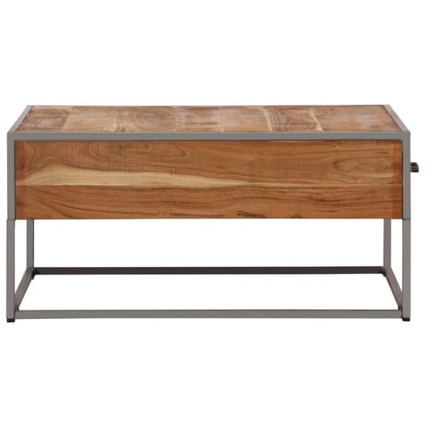 vidaXL sofabord masivt akacietræ 75 x 75 x 35 cm