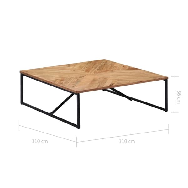 vidaXL Sofabord 110x110x36 cm heltre akasie change2