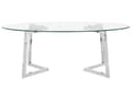 Miniatyrbild 4 av 7: Soffbord Silver Transparent Metall Glas 120 x 60 cm Modern