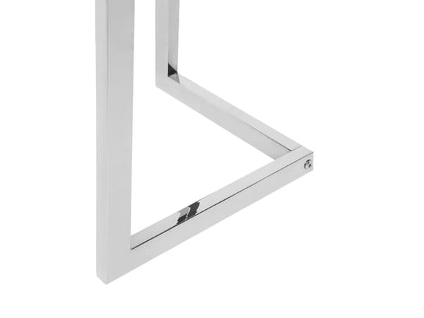 Soffbord Silver Transparent Metall Glas 120 x 60 cm Modern