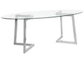 Miniatyrbild 1 av 7: Soffbord Silver Transparent Metall Glas 120 x 60 cm Modern