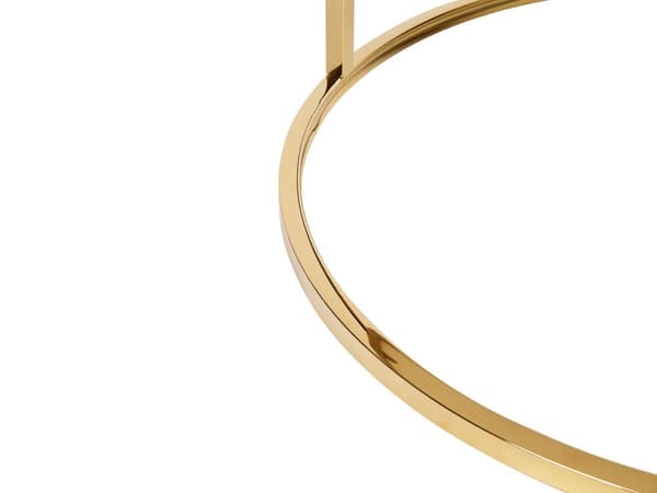Soffbord Beige Guld Marmoreffekt ø 70 cm Rund Modern