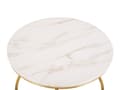 Miniatyrbild 7 av 8: Soffbord Beige Guld Marmoreffekt ø 70 cm Rund Modern