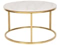 Miniatyrbild 1 av 8: Soffbord Beige Guld Marmoreffekt ø 70 cm Rund Modern