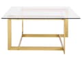 Miniatyrbild 4 av 6: Soffbord Guld Bas Metallram Glasskiva Fyrkantig Kaffebord Glam Design