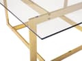 Miniatyrbild 5 av 6: Soffbord Guld Bas Metallram Glasskiva Fyrkantig Kaffebord Glam Design