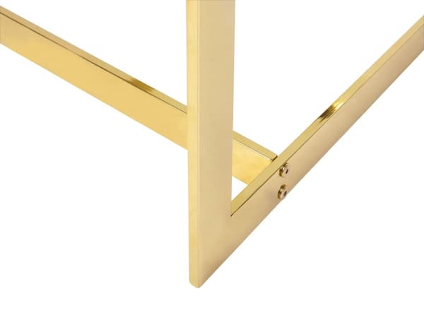 Soffbord Guld Bas Metallram Glasskiva Fyrkantig Kaffebord Glam Design
