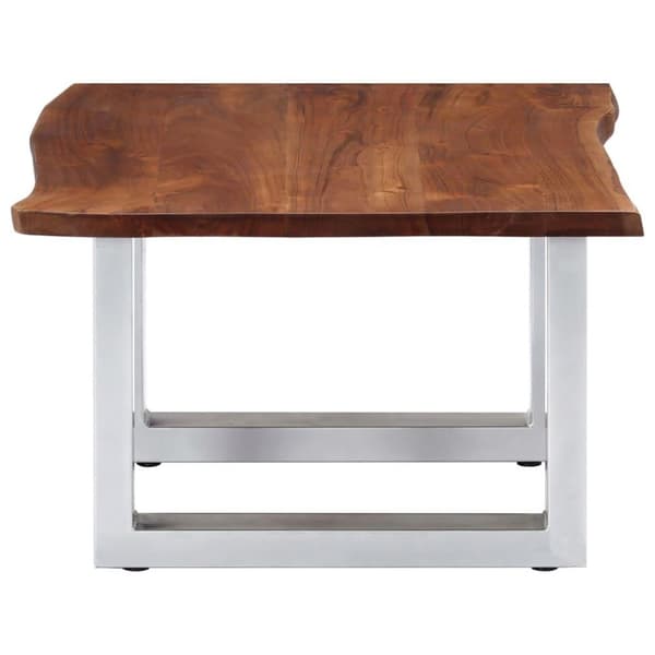 vidaXL Sofabord med livlige kanter 60x60x40 cm heltre akasie