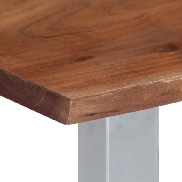 vidaXL Sofabord med livlige kanter 60x60x40 cm heltre akasie