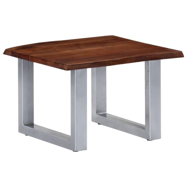 vidaXL Sofabord med livlige kanter 60x60x40 cm heltre akasie