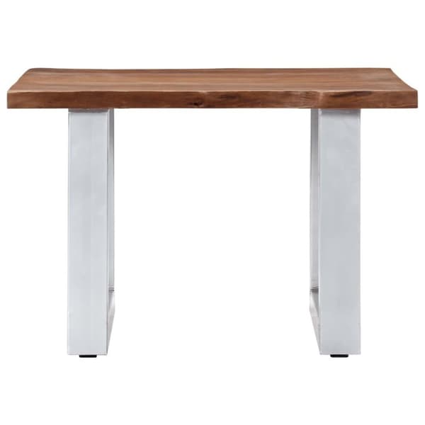 vidaXL Sofabord med livlige kanter 60x60x40 cm heltre akasie