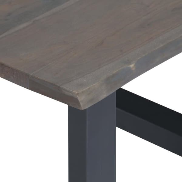 vidaXL Sofabord med livlige kanter grå 60x60x40 cm heltre akasie