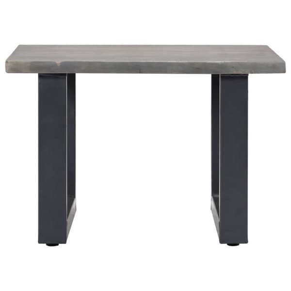 vidaXL Sofabord med livlige kanter grå 60x60x40 cm heltre akasie