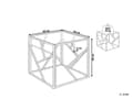 Miniatyrbild 3 av 7: Sidobord Transparent Glas Silver Metallram 50 x 50 cm Kubform Glam Modern