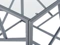 Miniatyrbild 5 av 7: Sidobord Transparent Glas Silver Metallram 50 x 50 cm Kubform Glam Modern