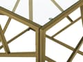 Miniatyrbillede 5 af 7: Guld Sofabord Transparent Glasplade Metalstel 50 x 50 x 50 cm Glamourøst Design