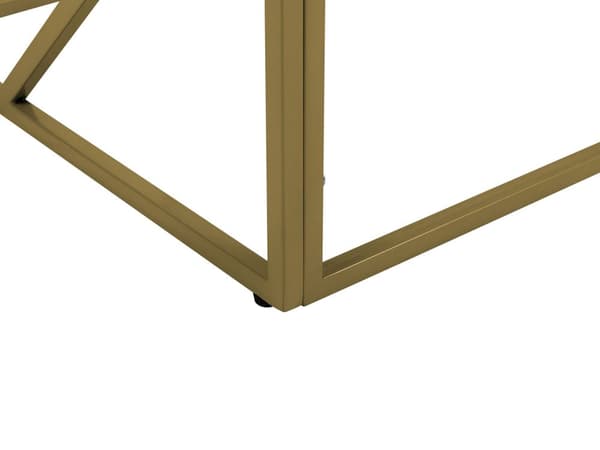 Guld Sofabord Transparent Glasplade Metalstel 50 x 50 x 50 cm Glamourøst Design