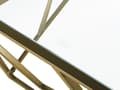 Miniatyrbillede 7 af 7: Guld Sofabord Transparent Glasplade Metalstel 50 x 50 x 50 cm Glamourøst Design