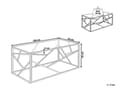 Miniatyrbillede 3 af 7: Sølv Sofabord Transparent Glasplade Metalstel 100 x 50 x 45 cm Glamourøst Design