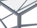 Miniatyrbillede 5 af 7: Sølv Sofabord Transparent Glasplade Metalstel 100 x 50 x 45 cm Glamourøst Design