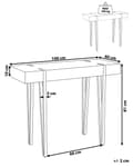 Miniatyrbild 3 av 7: Konsolbord Ljusgrå Svart Metall 100 x 40 cm Rektangulär Industriell stil