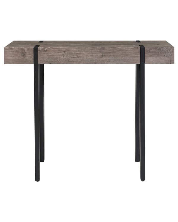 Konsolbord Mörkbrun Svart Metall 100 x 40 cm Rektangulär Industriell stil