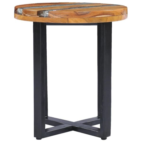 vidaXL Soffbord 40x45 cm massiv teak och polyresin