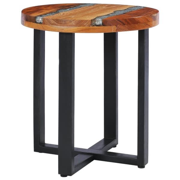 vidaXL Soffbord 40x45 cm massiv teak och polyresin