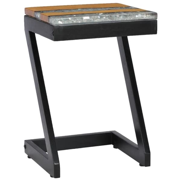 vidaXL Sofabord 30x30x50 cm heltre teak og polyresin change2