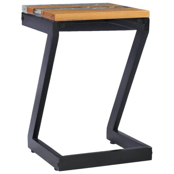 vidaXL sofabord 30 x 30 x 50 cm massivt teaktræ og polyresin
