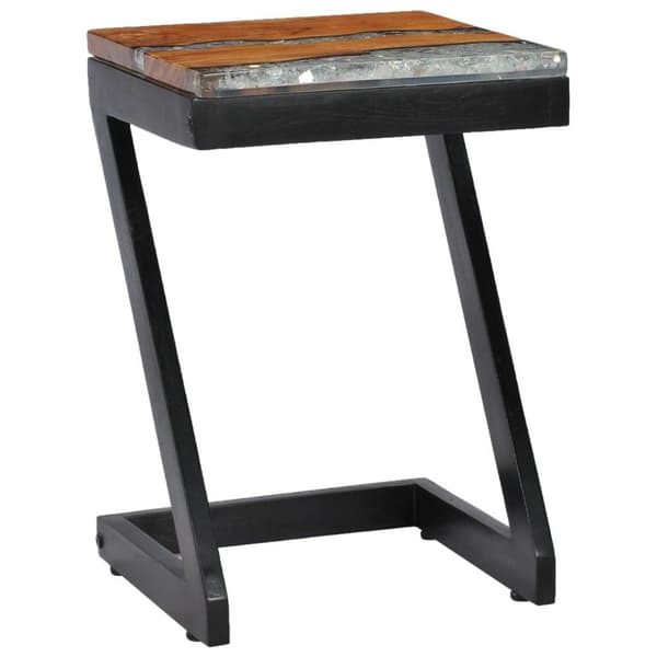 vidaXL sofabord 30 x 30 x 50 cm massivt teaktræ og polyresin