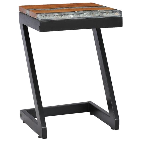 vidaXL sofabord 30 x 30 x 50 cm massivt teaktræ og polyresin
