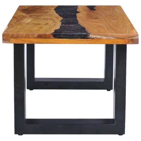 vidaXL sofabord 100 x 50 x 40 cm massivt teaktræ og polyresin