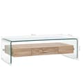 Miniatyrbillede 6 af 6: vidaXL sofabord 98 x 45 x 31 cm hærdet glas transparent
