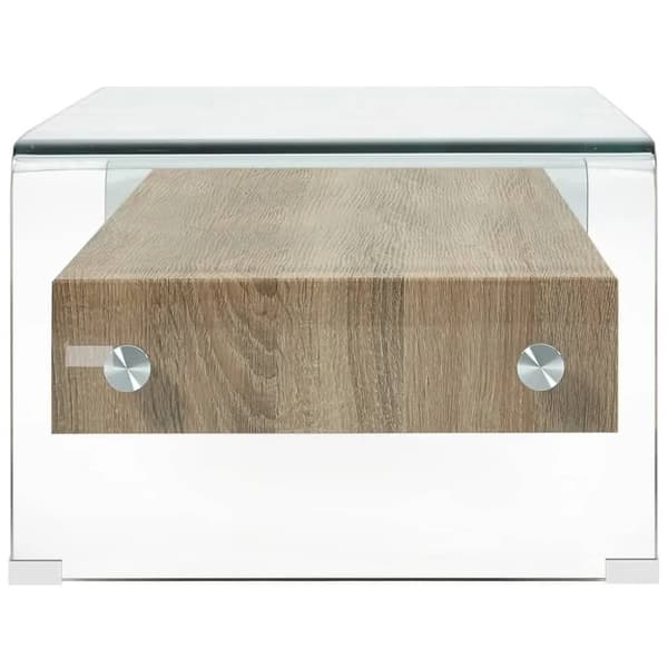 vidaXL Soffbord genomskinligt 98x45x31 cm härdat glas