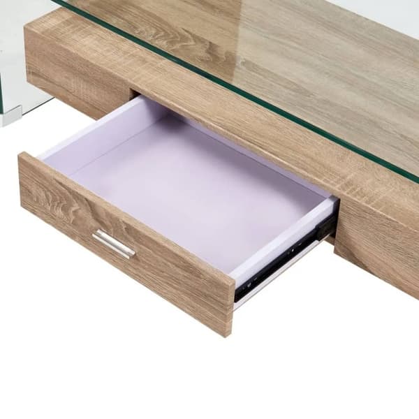 vidaXL Soffbord genomskinligt 98x45x31 cm härdat glas