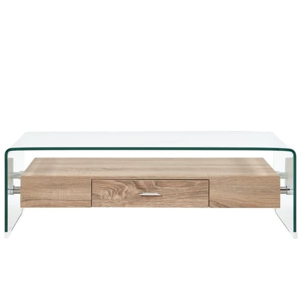 vidaXL Soffbord genomskinligt 98x45x31 cm härdat glas