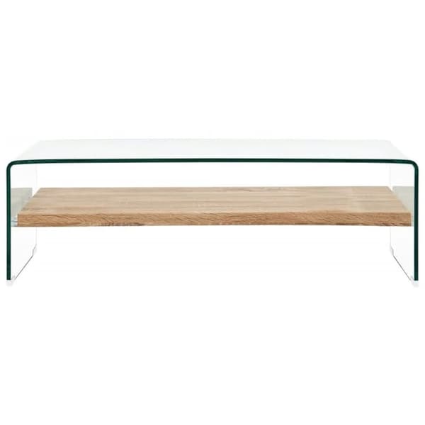 vidaXL Soffbord genomskinlig 98x45x31 cm härdat glas