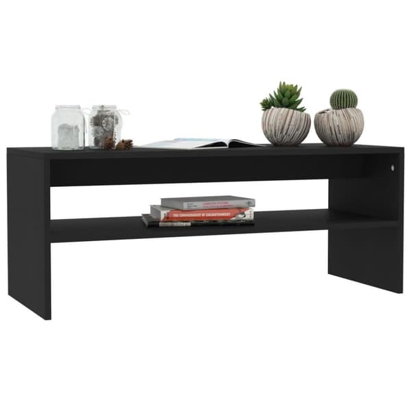 vidaXL Sohvapöytä musta 100x40x40 cm tekninen puu