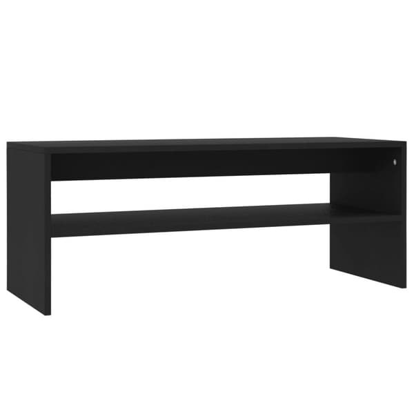 vidaXL Sohvapöytä musta 100x40x40 cm lastulevy