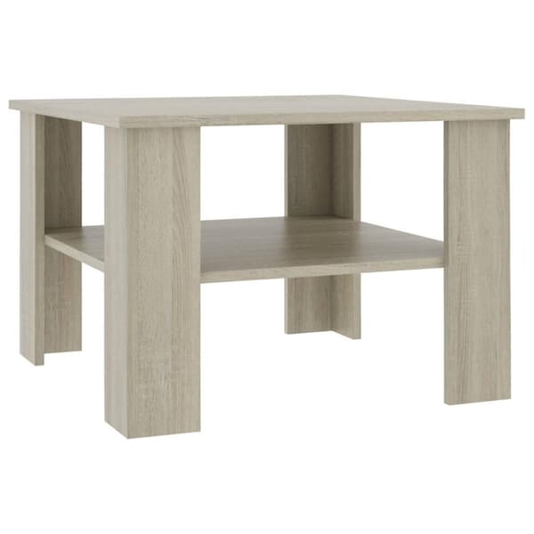 vidaXL Soffbord sonoma-ek 60x60x42 cm konstruerat trä