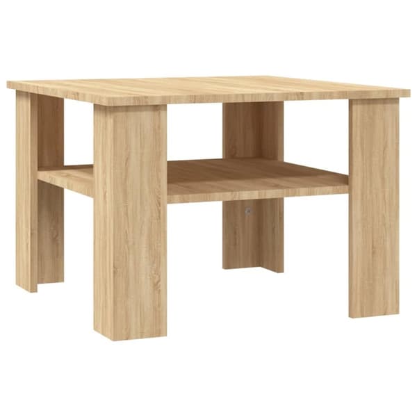 vidaXL Soffbord sonoma-ek 60x60x42 cm konstruerat trä